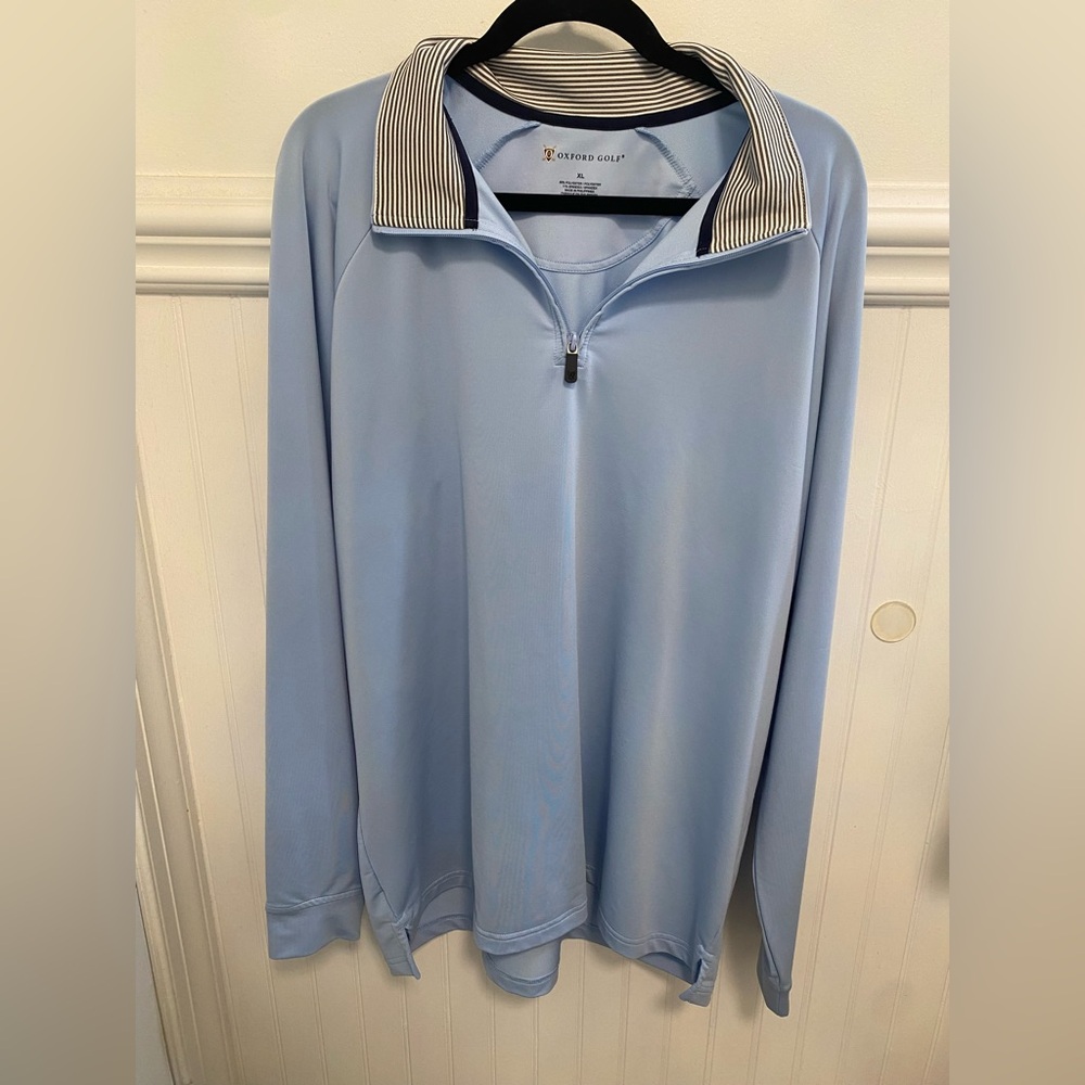 Oxford Golf Sky Blue Quarter-Zip Pullover